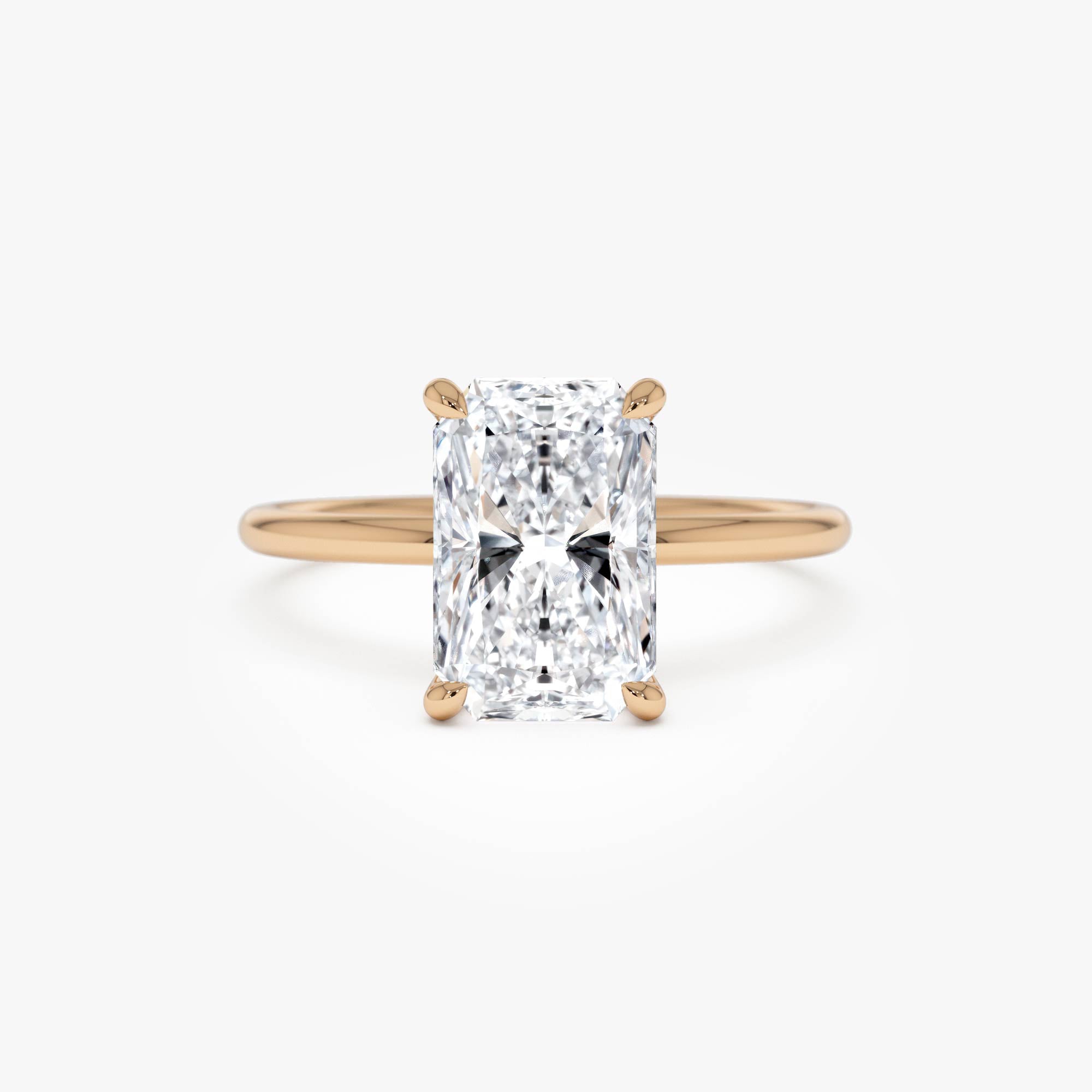 Radiant Cut Solitaire Diamond Engagement Ring