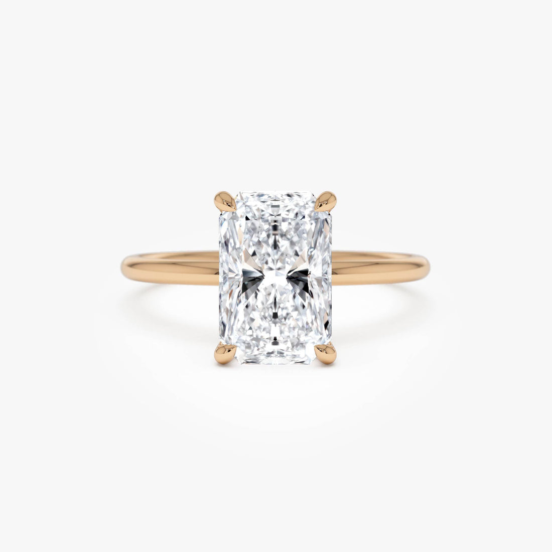 Radiant Cut Solitaire Diamond Engagement Ring