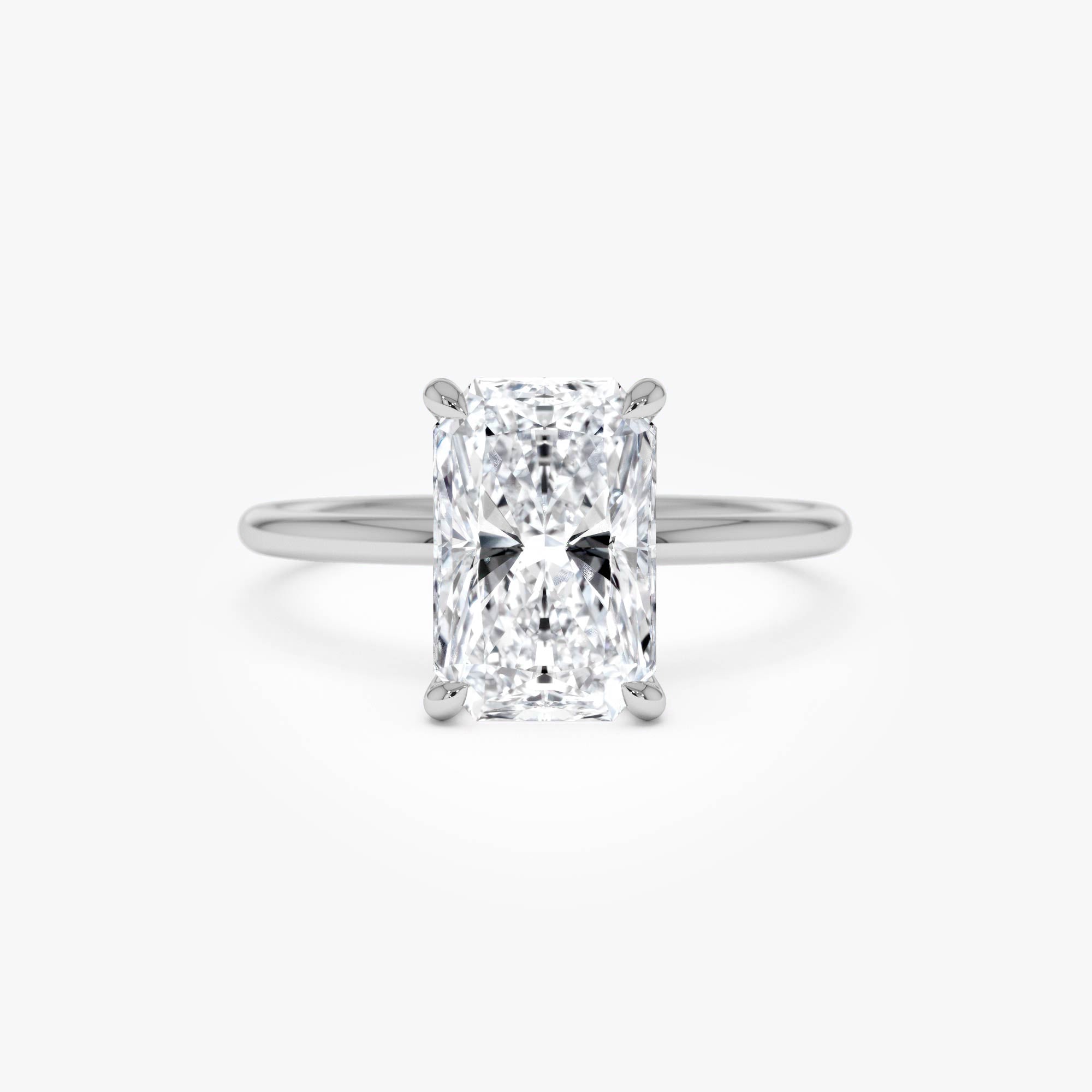 Radiant Cut Solitaire Diamond Engagement Ring