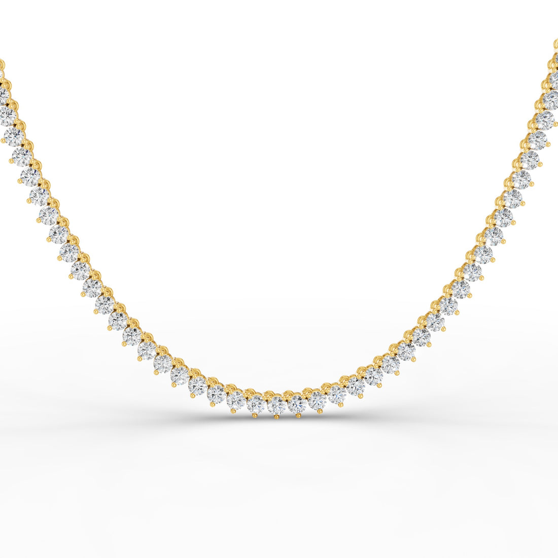 Round Brilliant Lab Grown Diamond Tennis Necklace