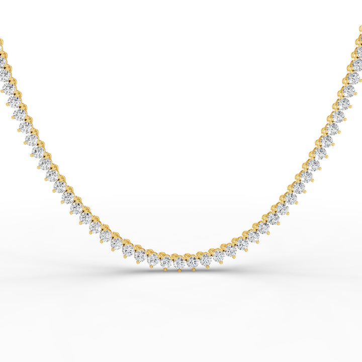 Round Brilliant Lab Grown Diamond Tennis Necklace