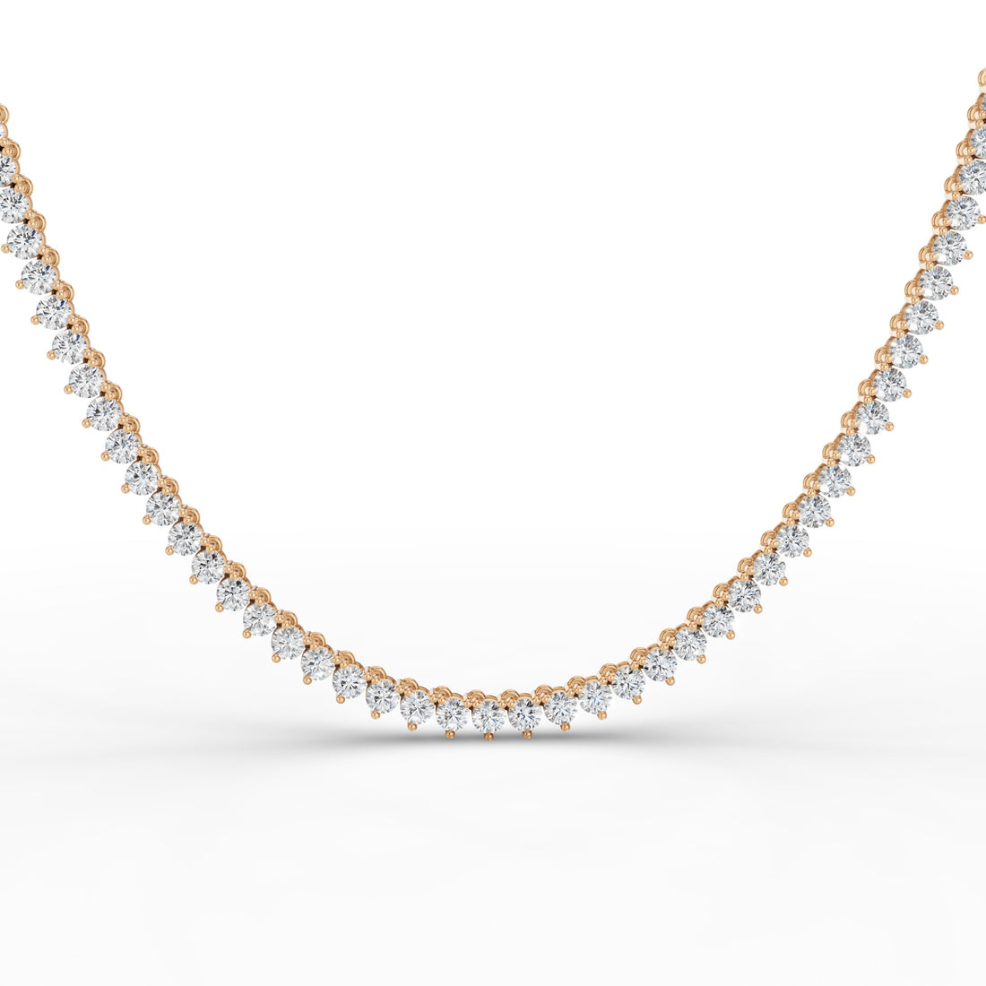 Round Brilliant Lab Grown Diamond Tennis Necklace
