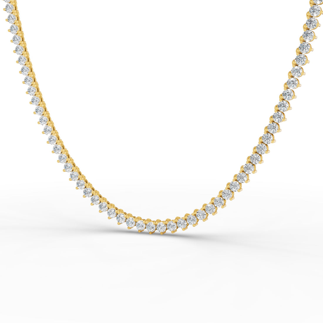 Round Brilliant Lab Grown Diamond Tennis Necklace