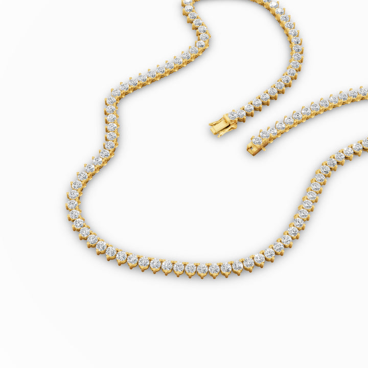 Round Brilliant Lab Grown Diamond Tennis Necklace