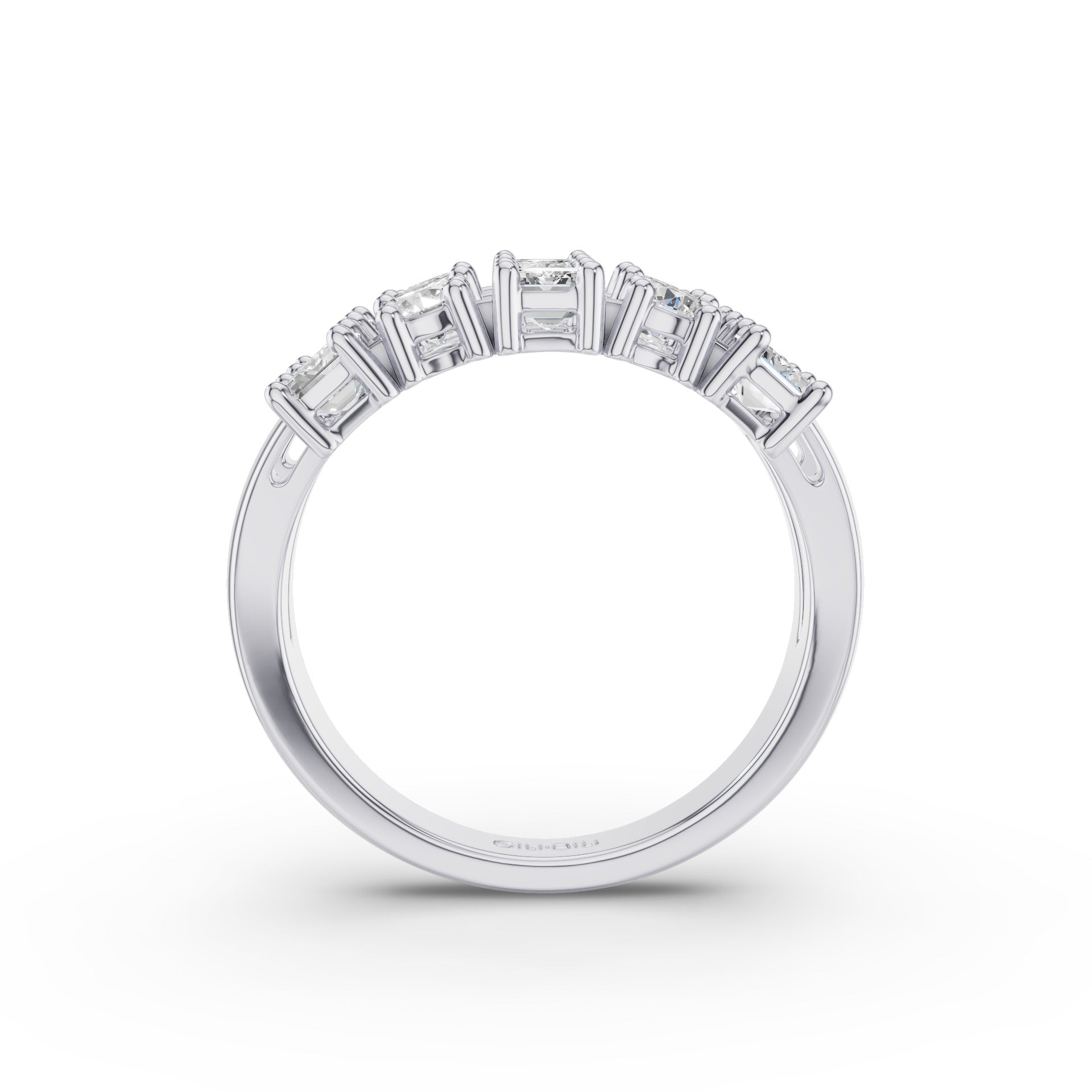 Round Emerald Multi Cut Lab Grown Diamond Cocktail Ring