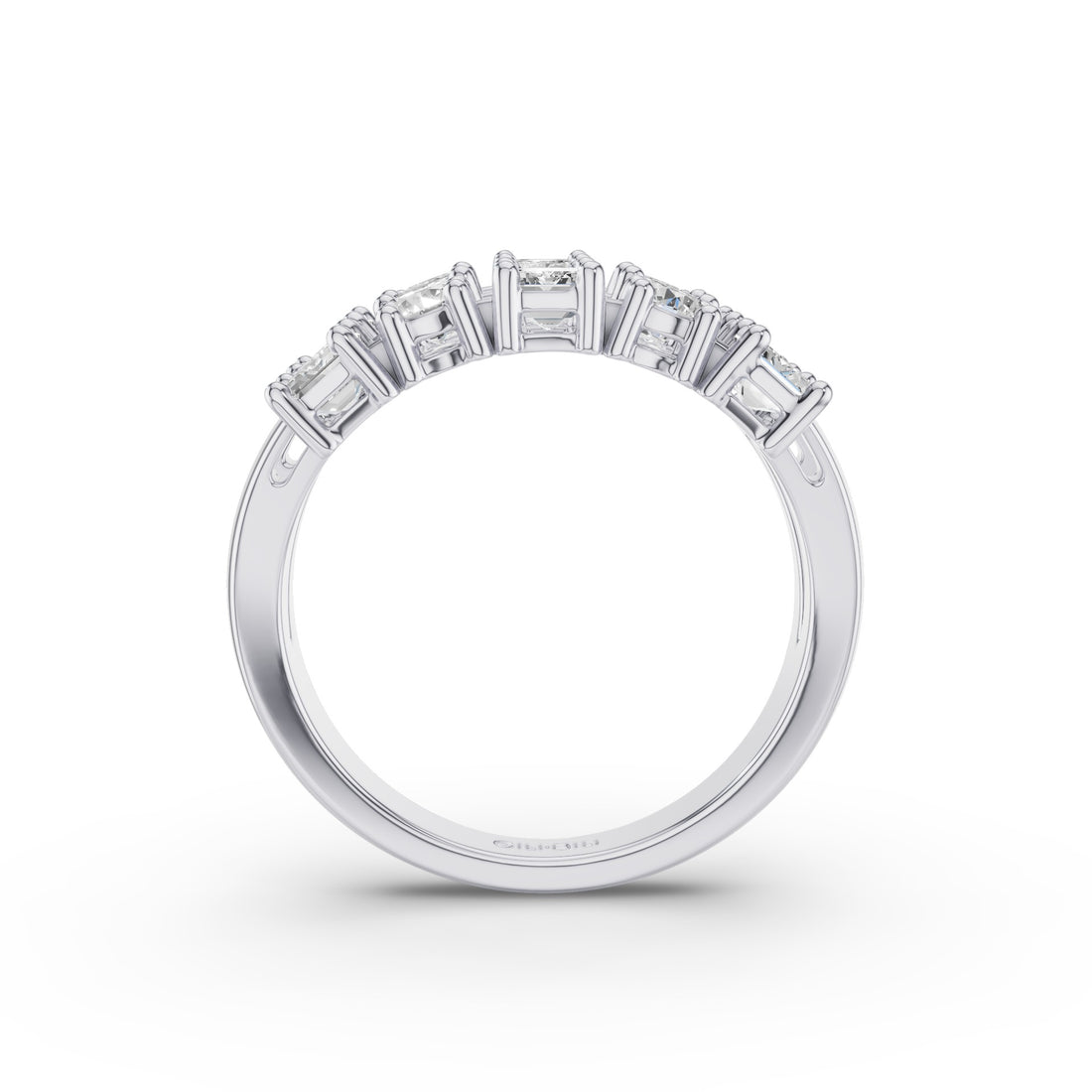 Round Emerald Multi Cut Lab Grown Diamond Cocktail Ring