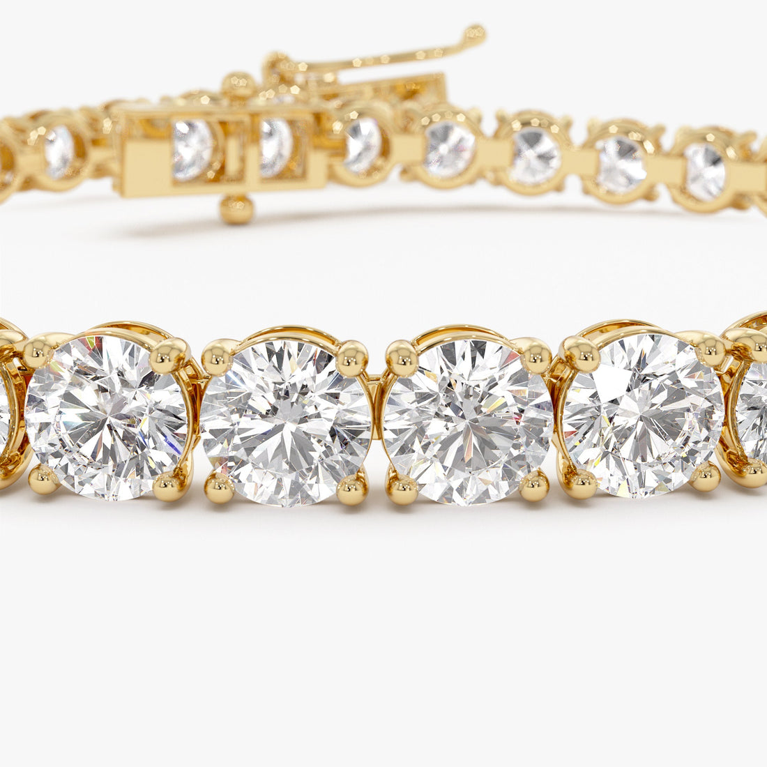 Round Lab Grown Diamond Tennis Bracelet