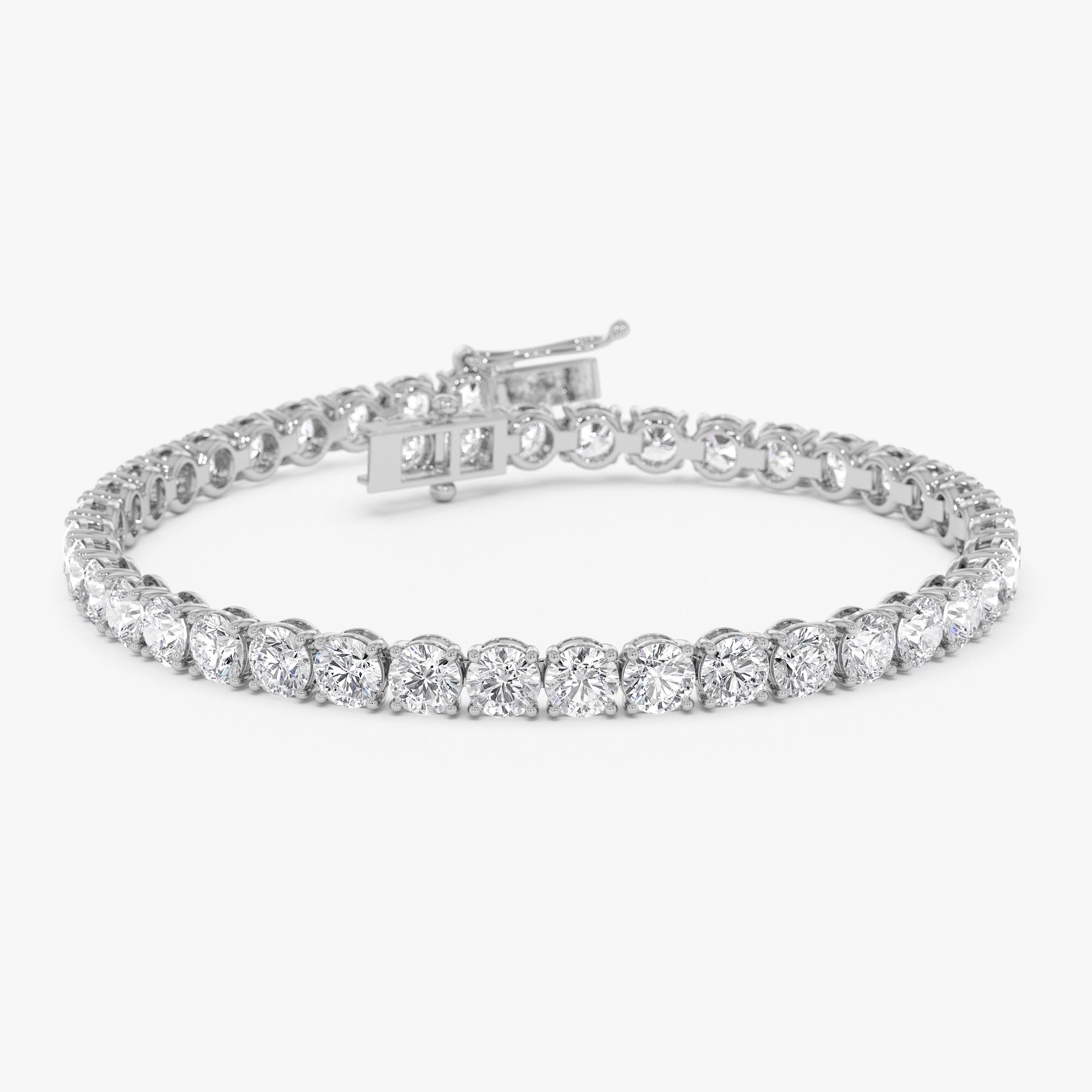 Round Lab Grown Diamond Tennis Bracelet