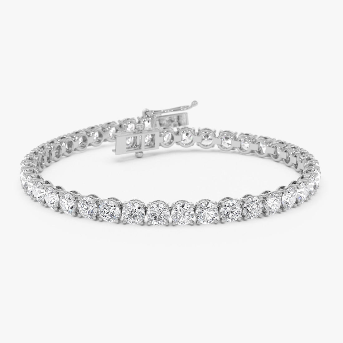 Round Lab Grown Diamond Tennis Bracelet