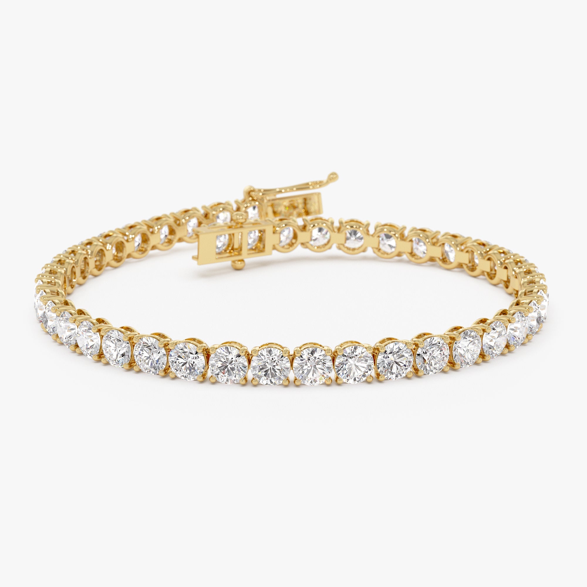 Round Lab Grown Diamond Tennis Bracelet