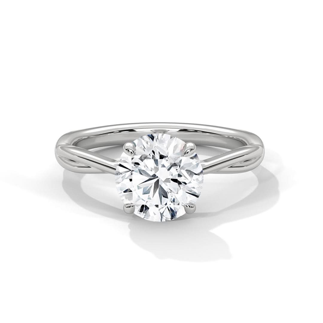 Diamond ring on a white background