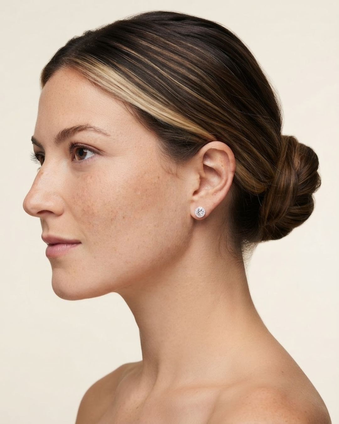 Round Diamond Halo Stud Earrings