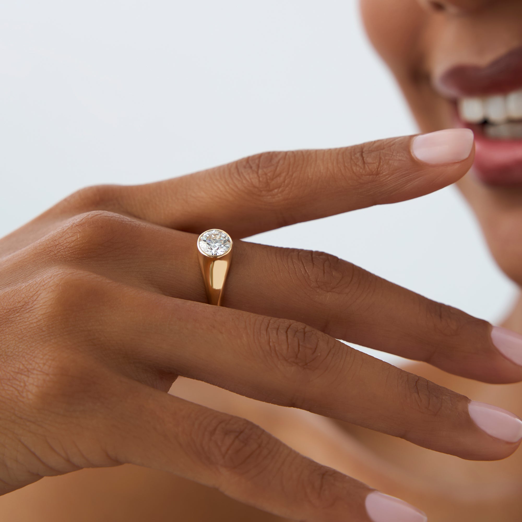 Round Shaped Lab Grown Diamond Classic Ring