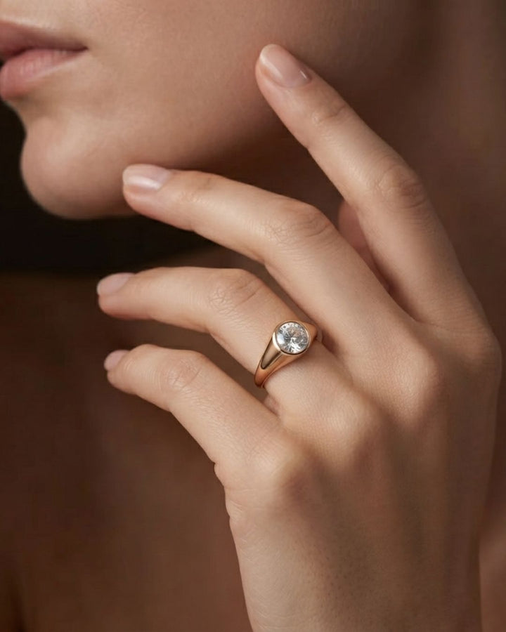 Round Shaped Lab Grown Diamond Classic Ring
