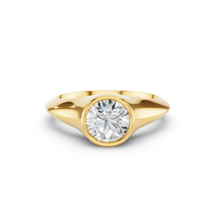 Round Shaped Lab Grown Diamond Classic Ring