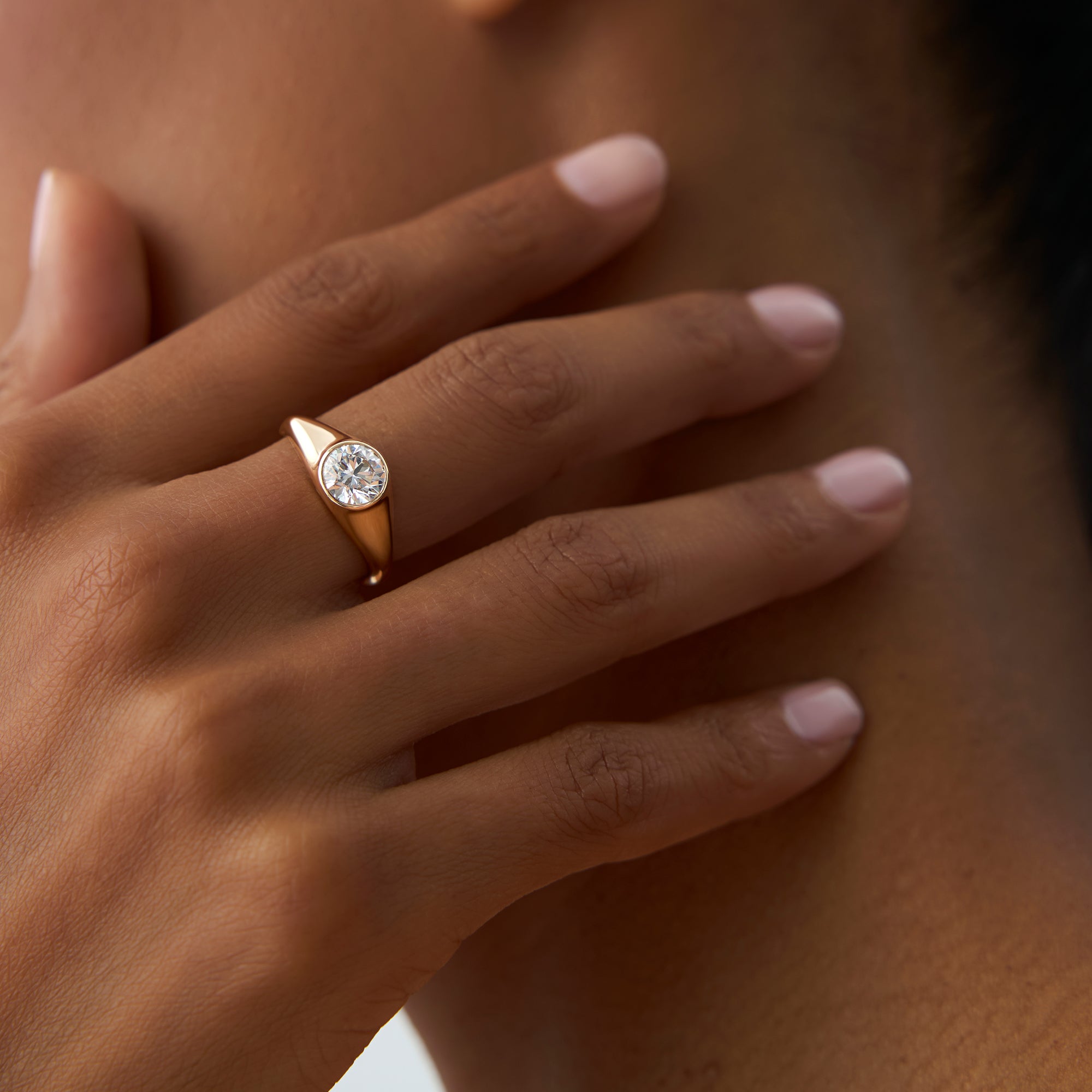 Round Shaped Lab Grown Diamond Classic Ring