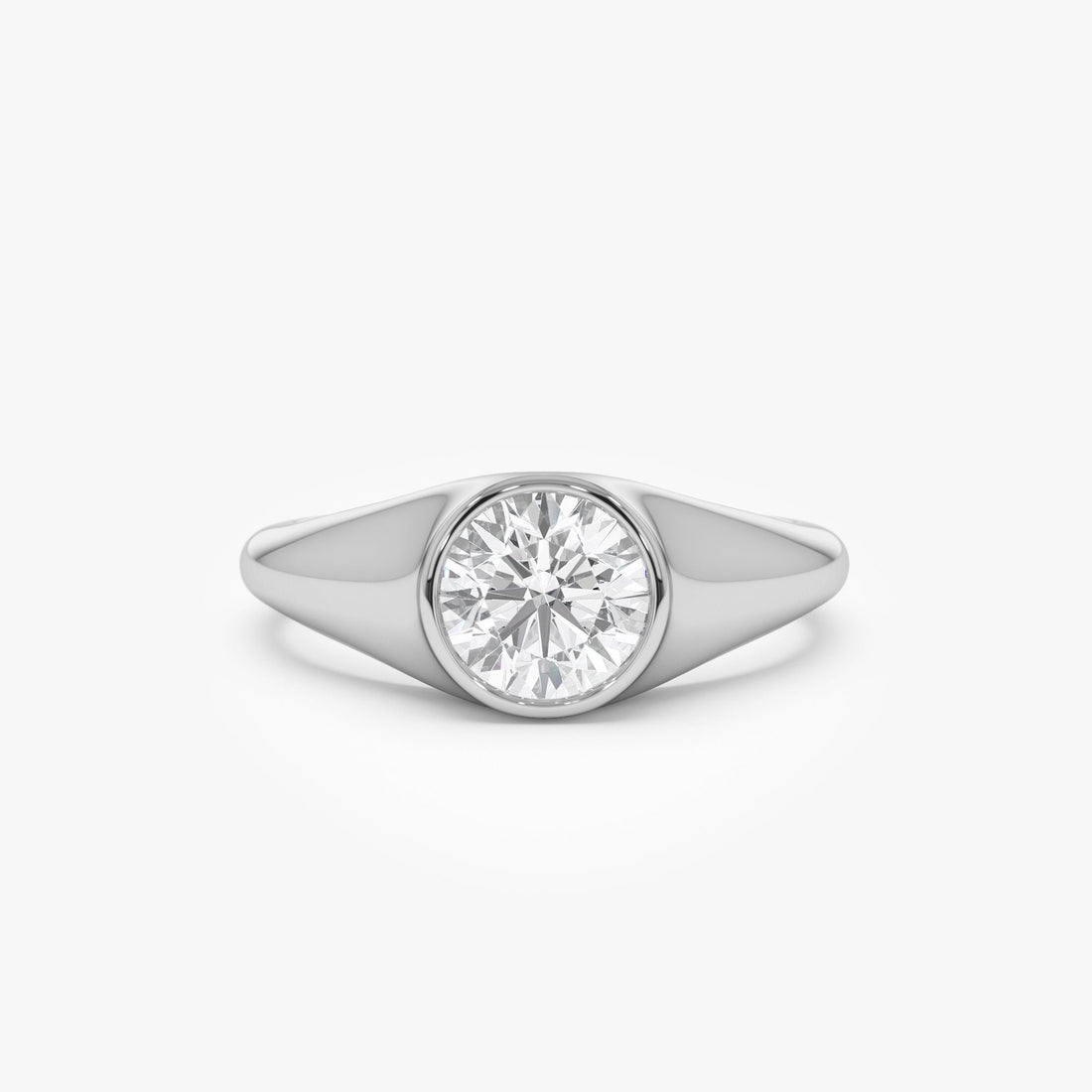 Round Shaped Lab Grown Diamond Classic Ring