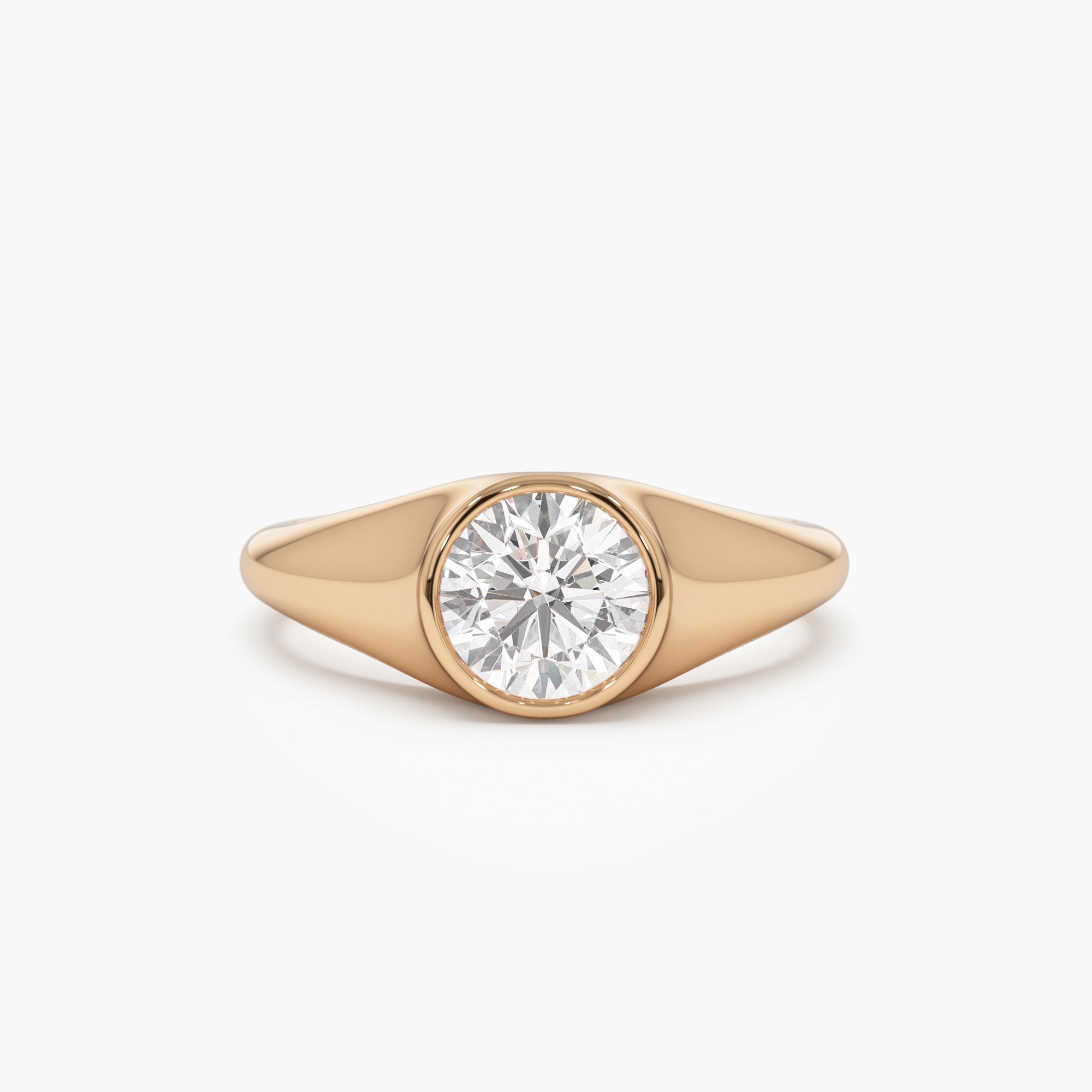 Round Shaped Lab Grown Diamond Classic Ring
