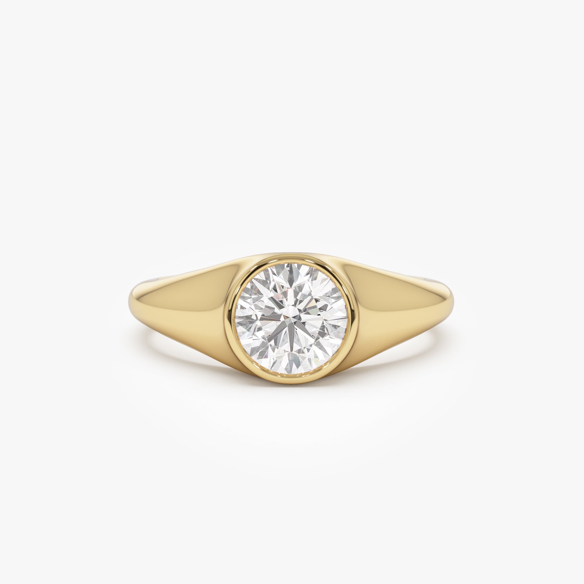 Round Shaped Lab Grown Diamond Classic Ring