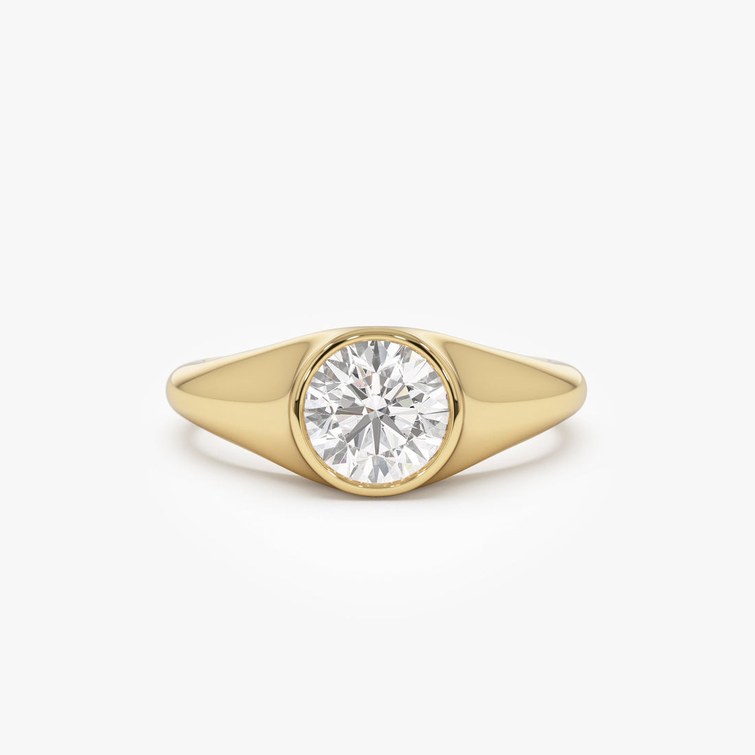Round Shaped Lab Grown Diamond Classic Ring
