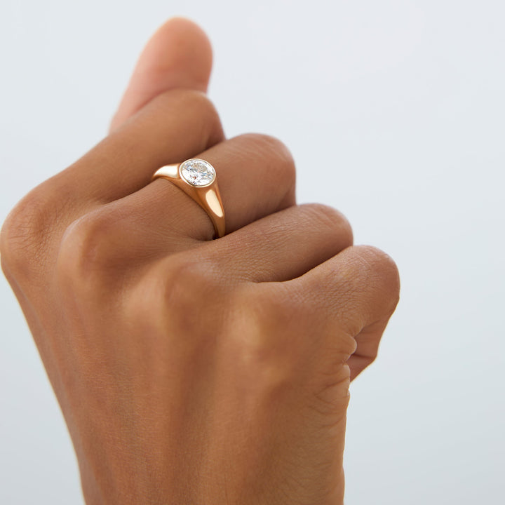 Round Shaped Lab Grown Diamond Classic Ring