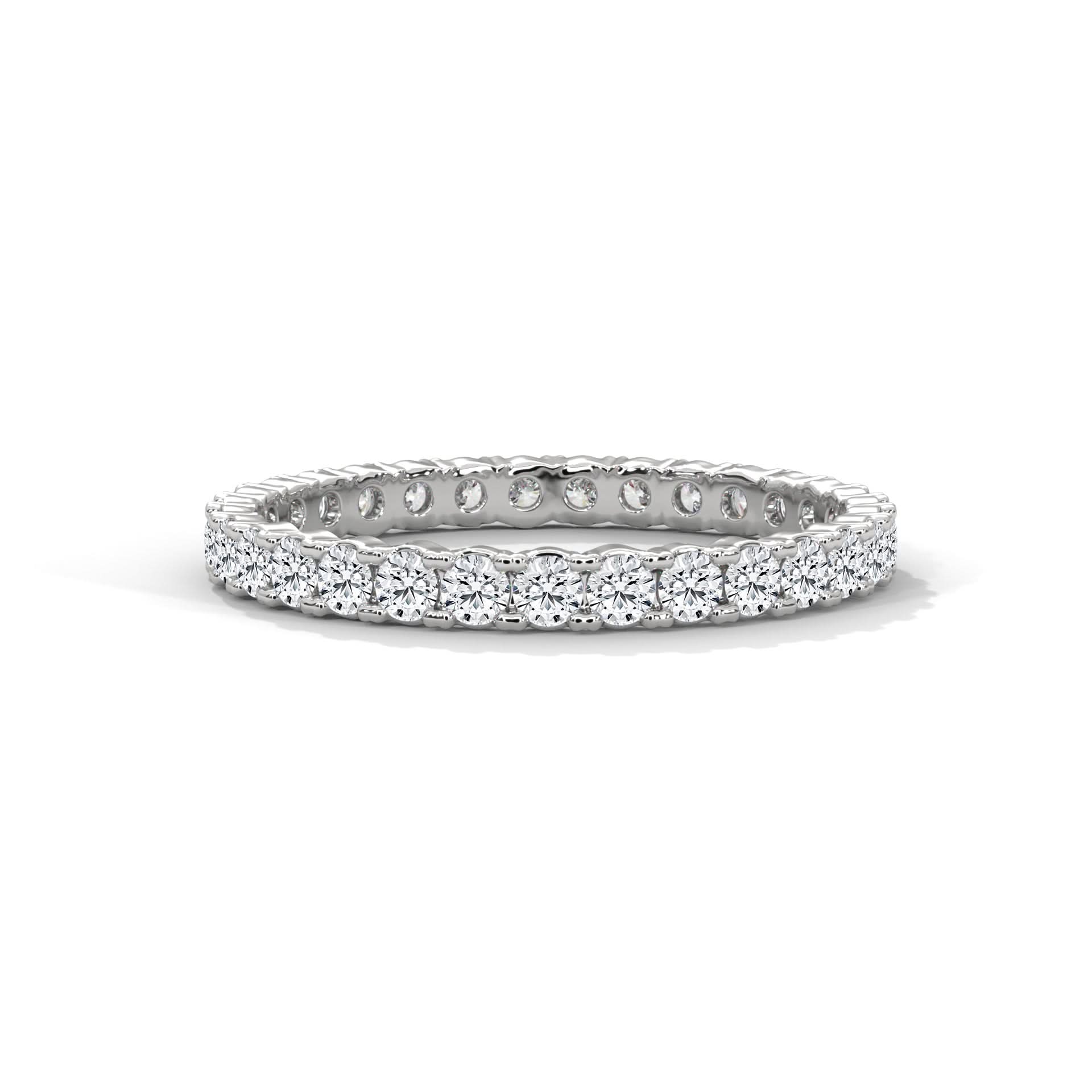Diamond ring on a white background
