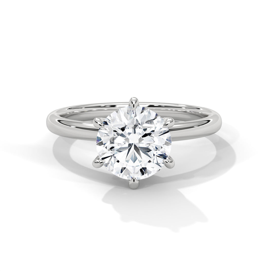 Diamond ring on a white background