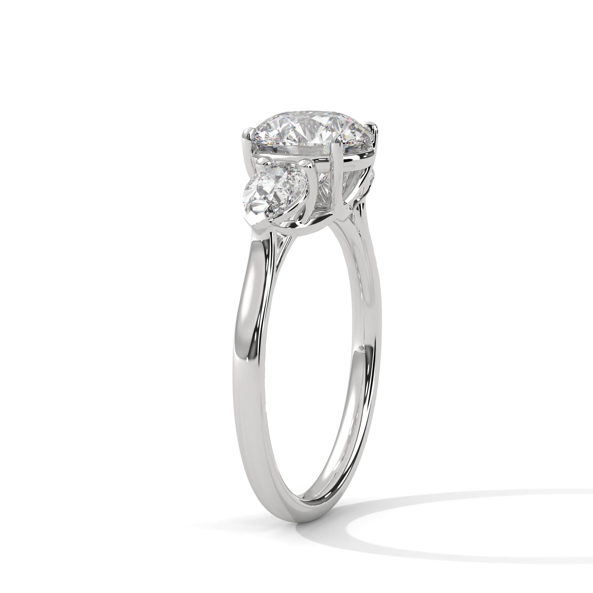 Lab Diamond ring on a white background