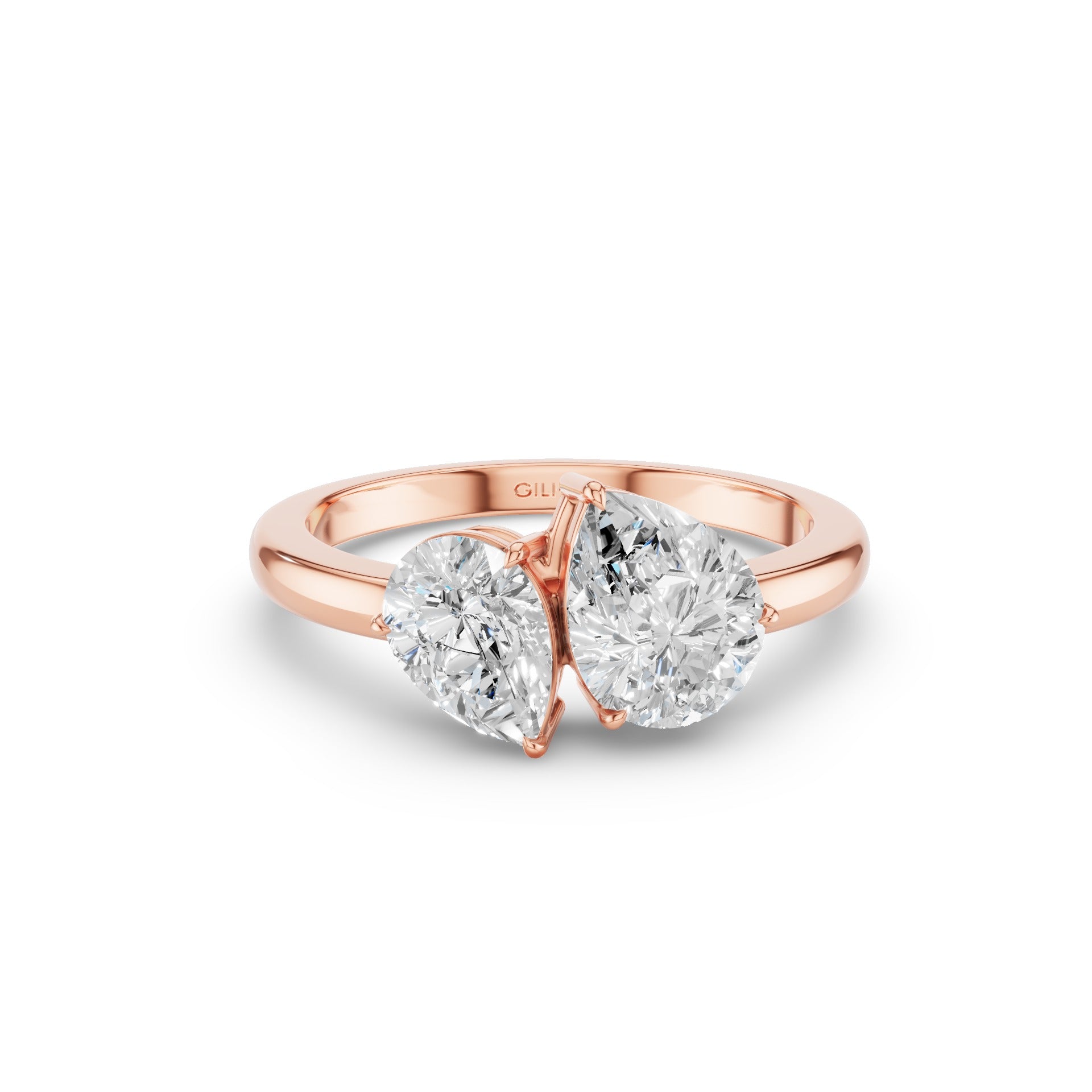 Toi et Moi Pear Shaped Lab Grown Diamond Ring