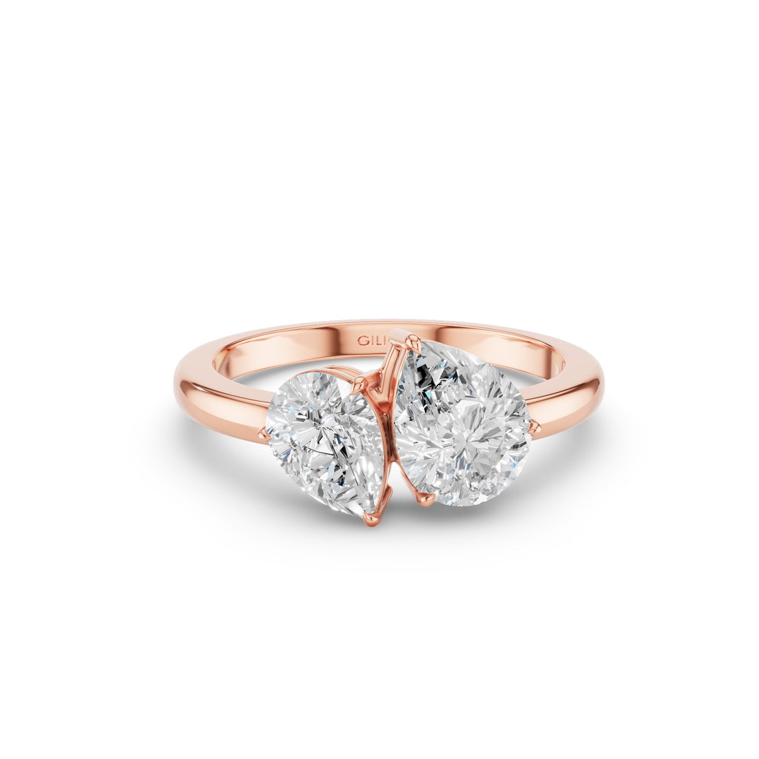 Toi et Moi Pear Shaped Lab Grown Diamond Ring