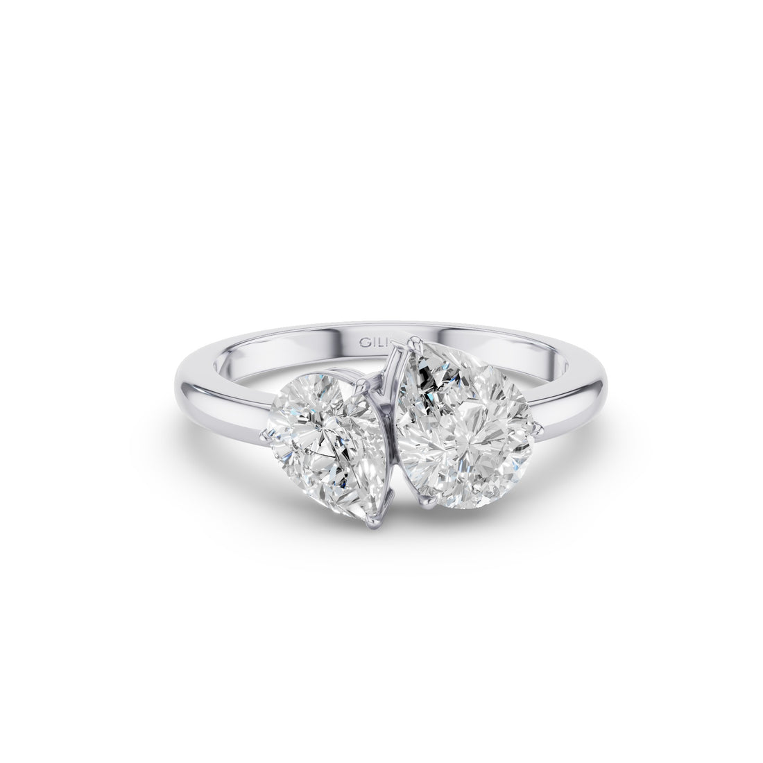 Toi et Moi Pear Shaped Lab Grown Diamond Ring