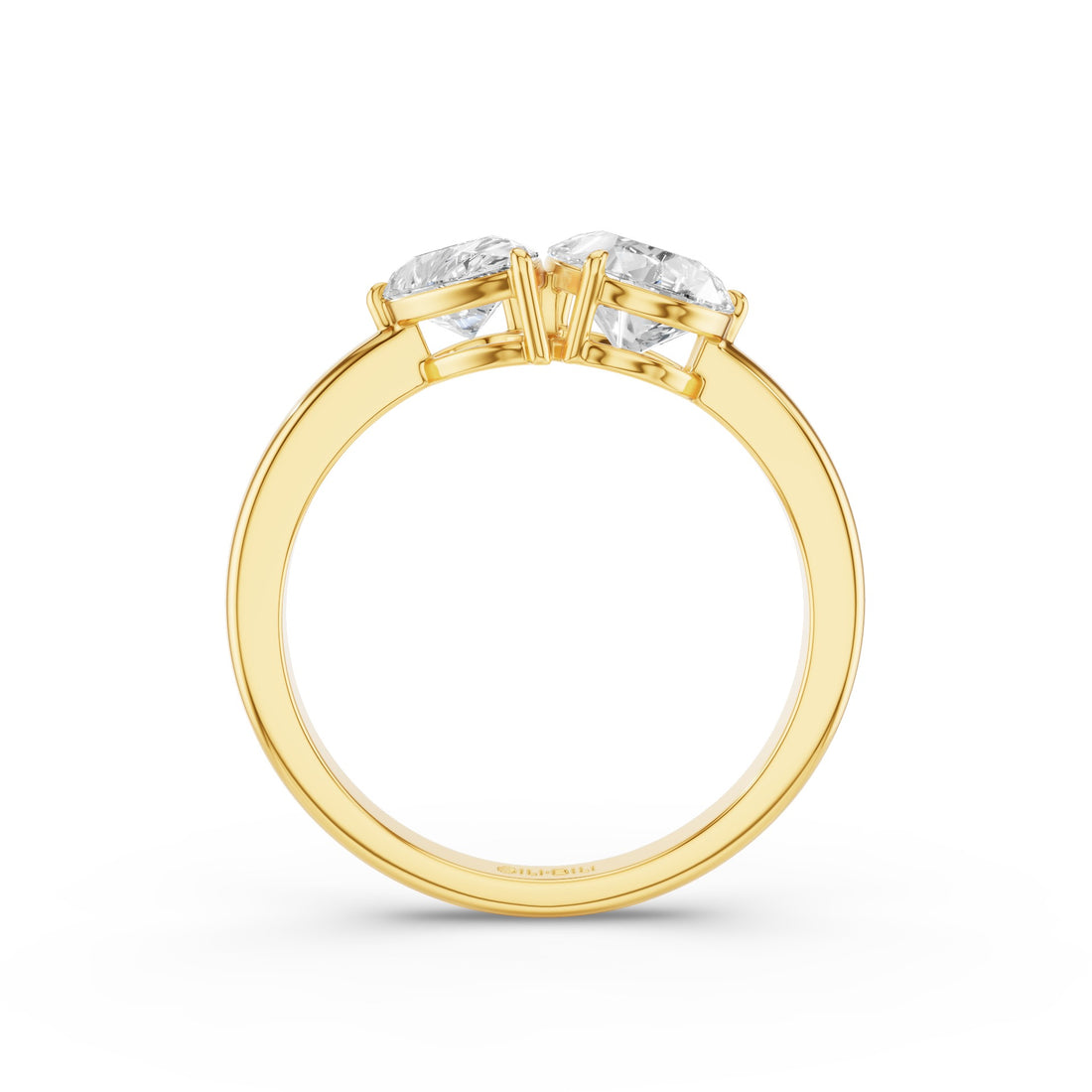 Toi et Moi Pear Shaped Lab Grown Diamond Ring