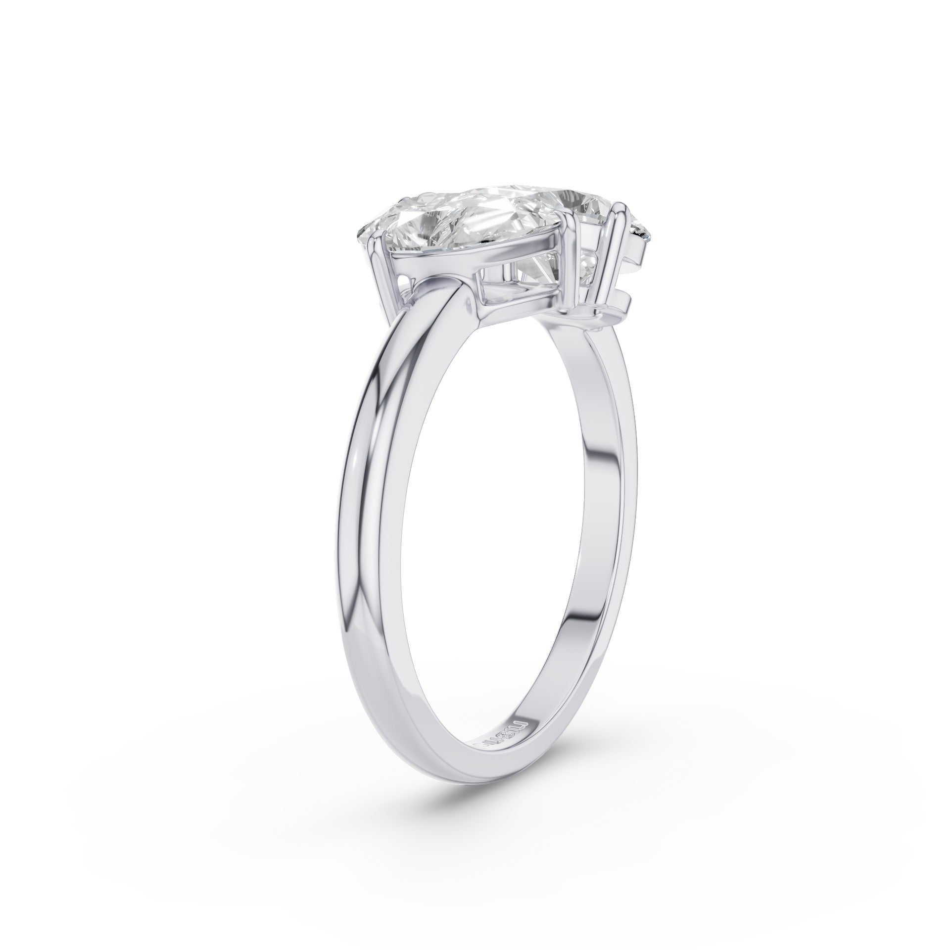 Toi et Moi Pear Shaped Lab Grown Diamond Ring