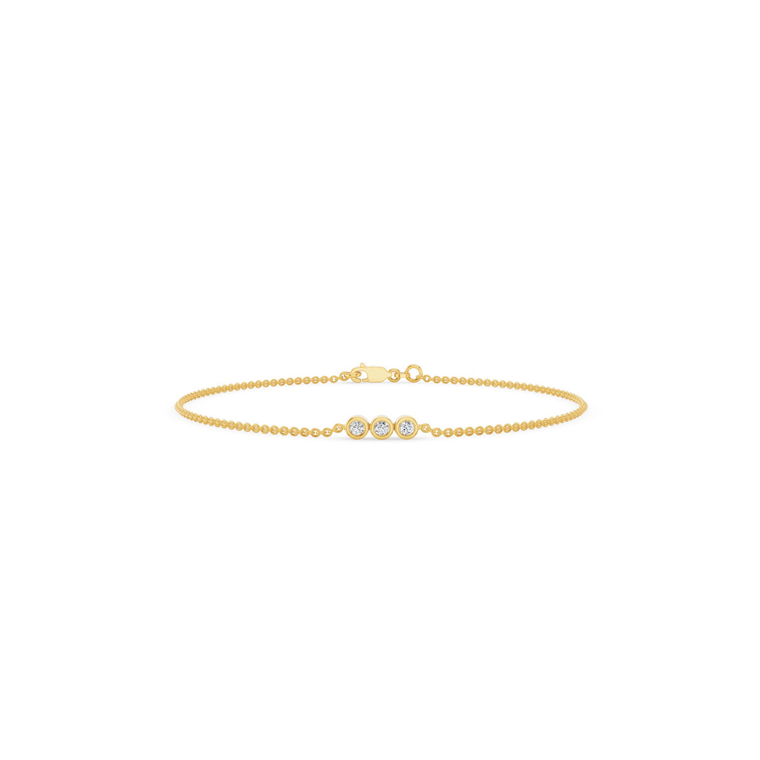 Triple Diamond Bezel Bracelet