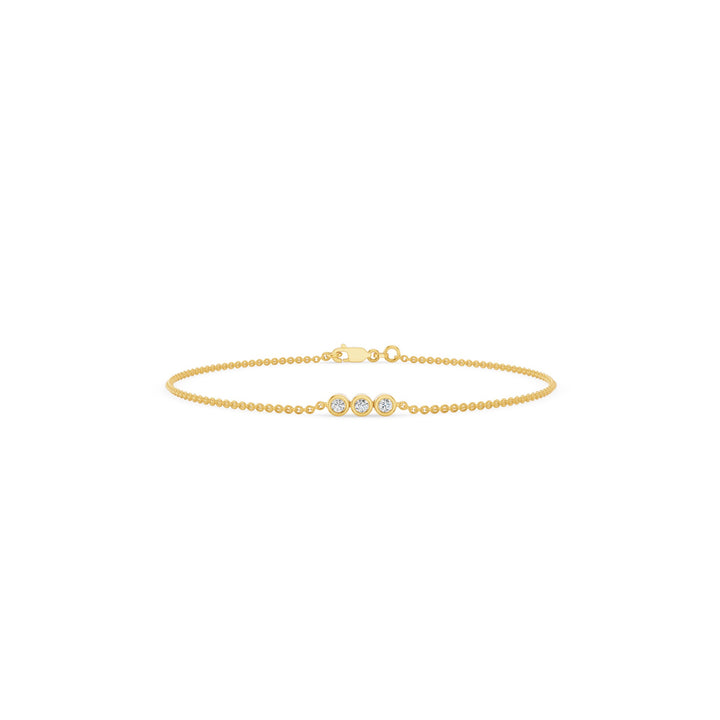 Triple Diamond Bezel Bracelet