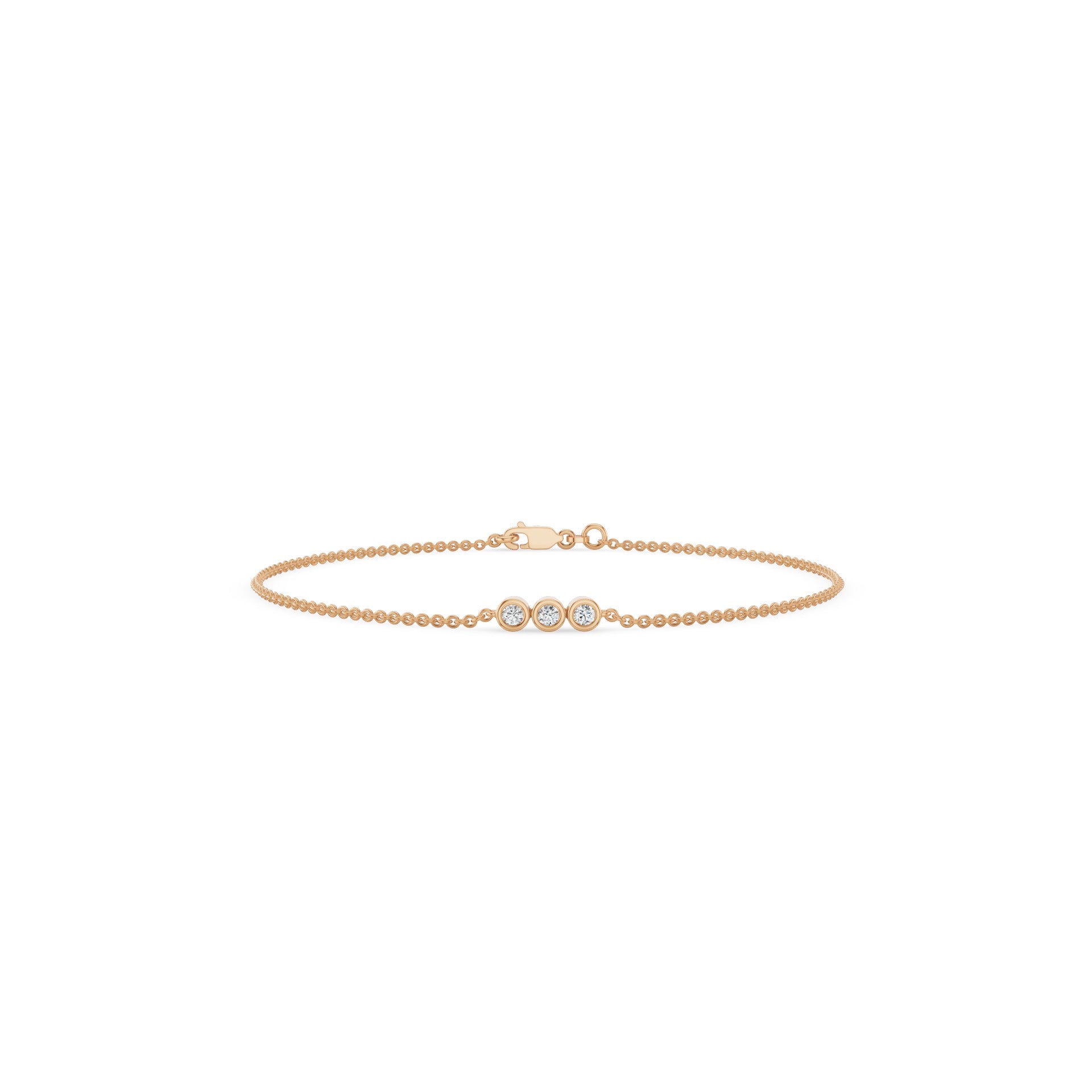 Triple Diamond Bezel Bracelet