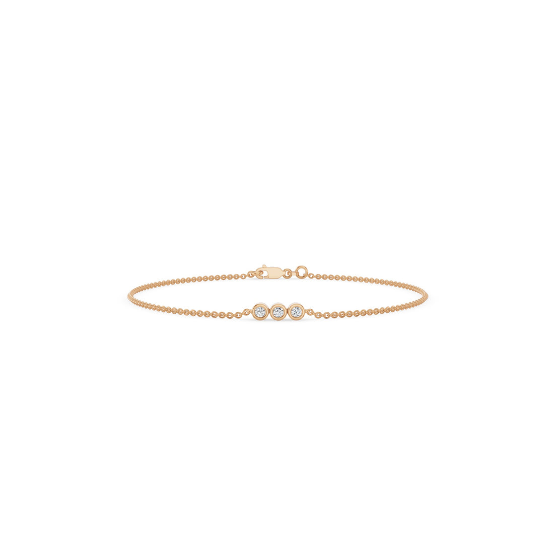 Triple Diamond Bezel Bracelet