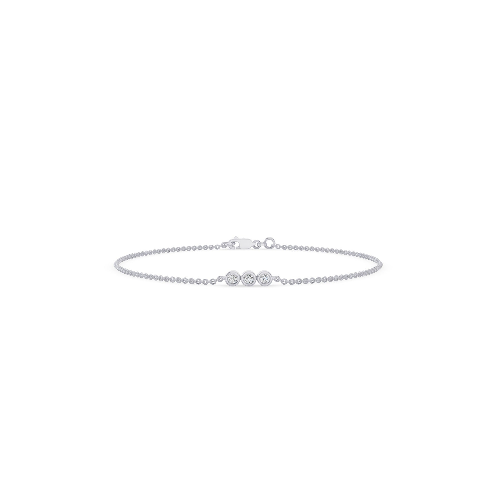 Triple Diamond Bezel Bracelet
