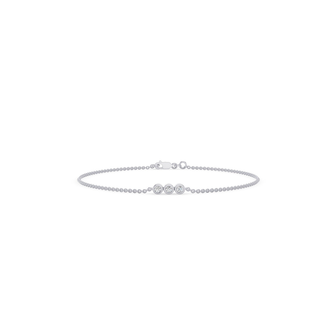 Triple Diamond Bezel Bracelet