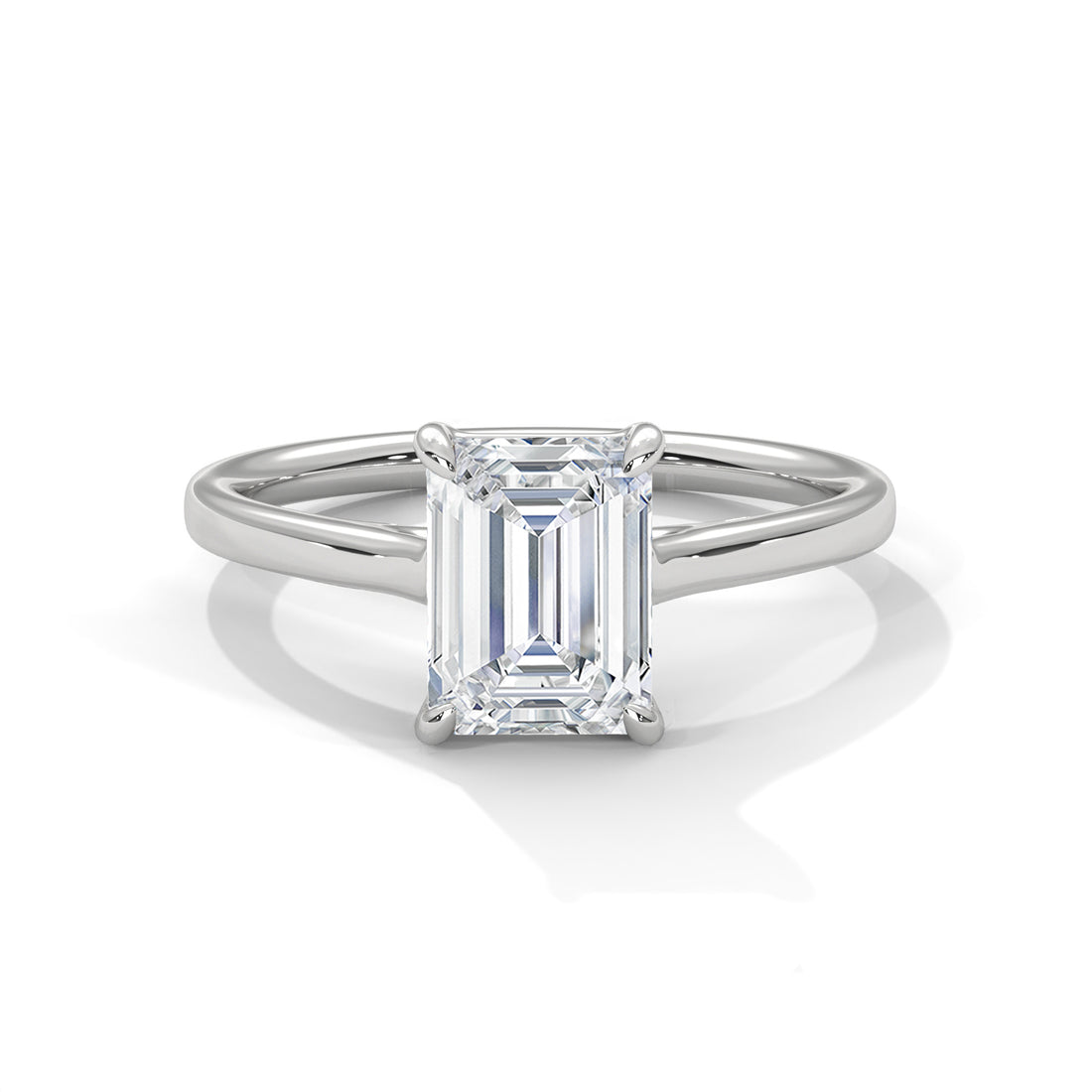 1CT Cathedral Emerald Lab Diamond Ring