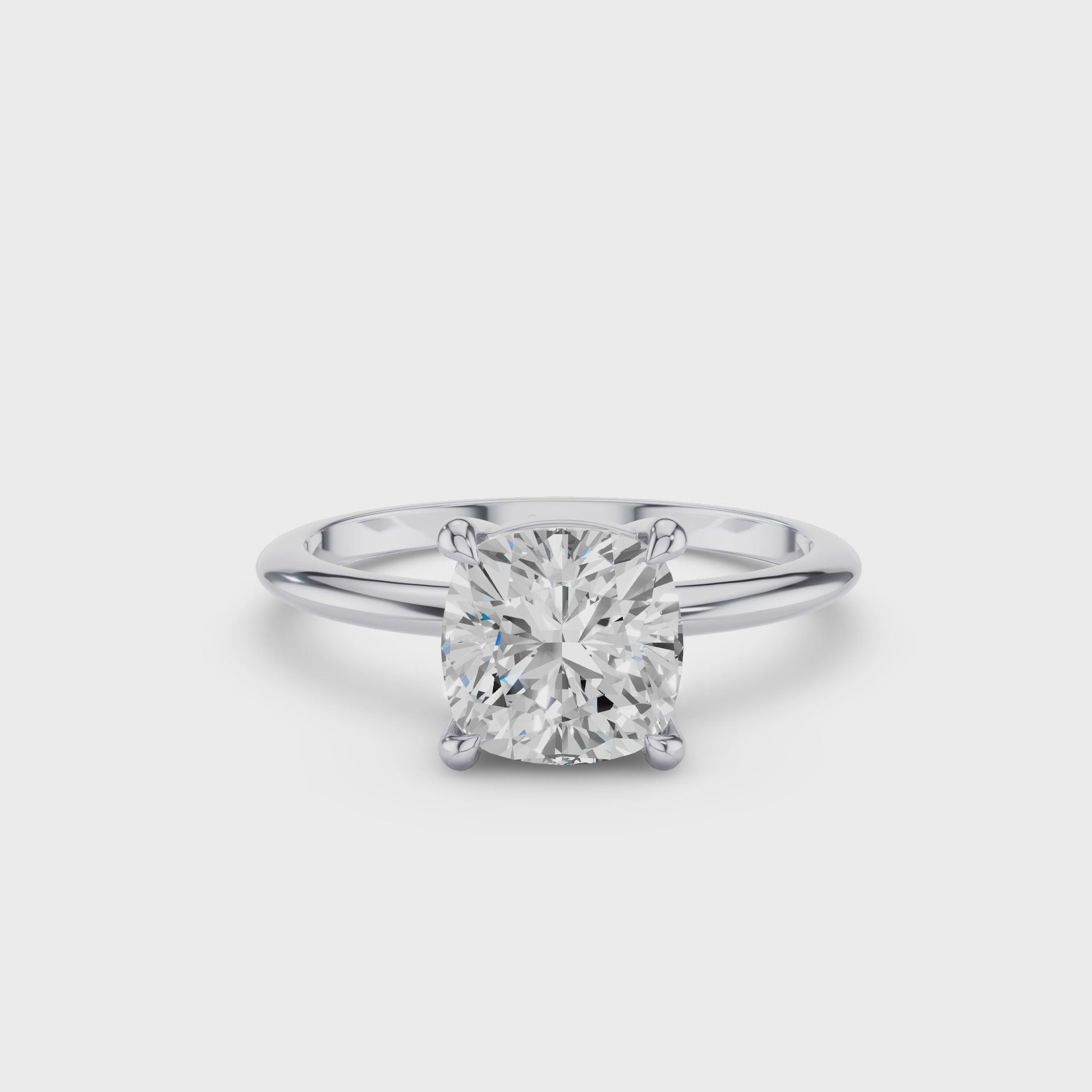 Cushion Cut Lab Grown Diamond Engagement Ring