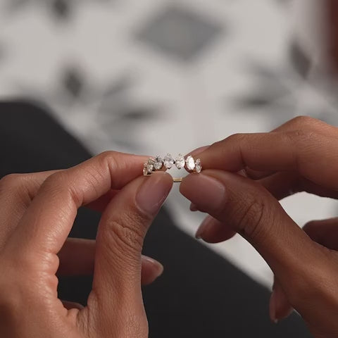 Oval Cut Lab Diamond Anniversary Ring