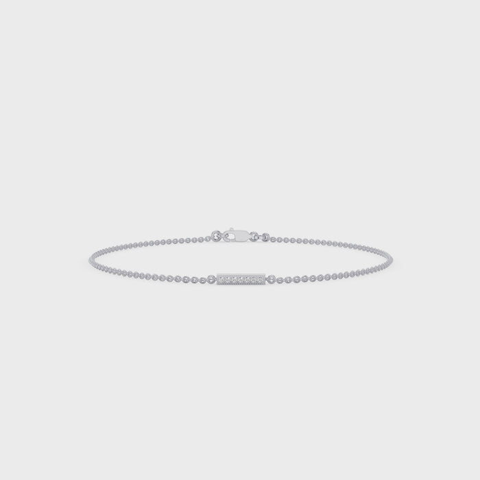 Dainty Diamond Bar Bracelet
