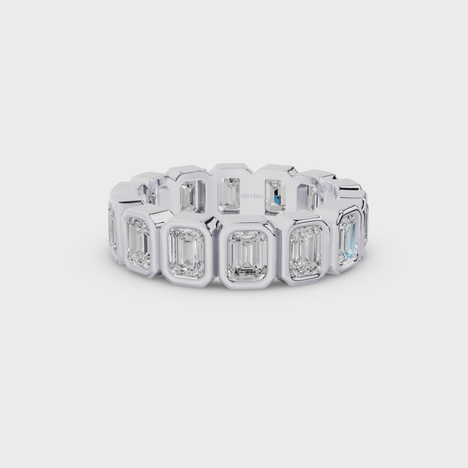 Full Eternity Emerald Cut Lab Grown Diamond Wedding Band