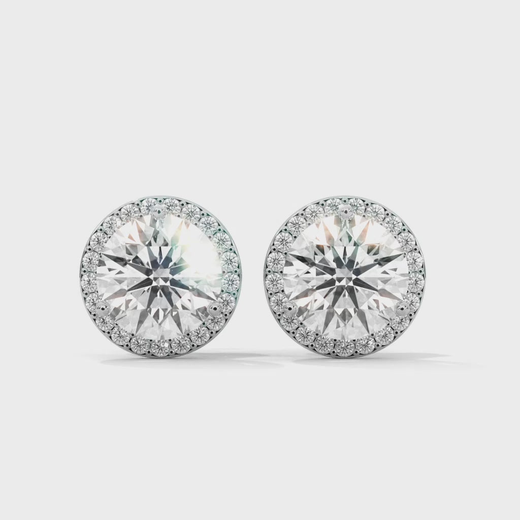 Round Lab Diamond Stud
