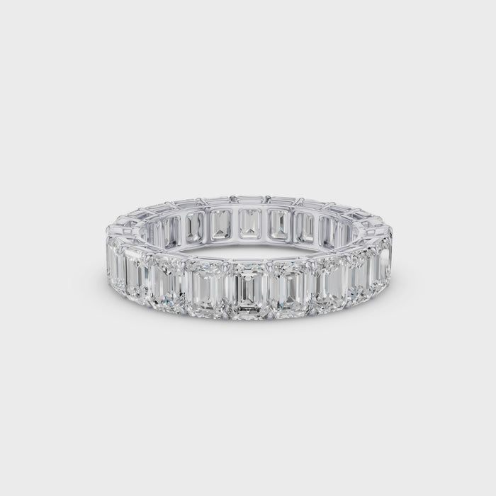 Emerald Cut Lab Grown Diamond Eternity Band