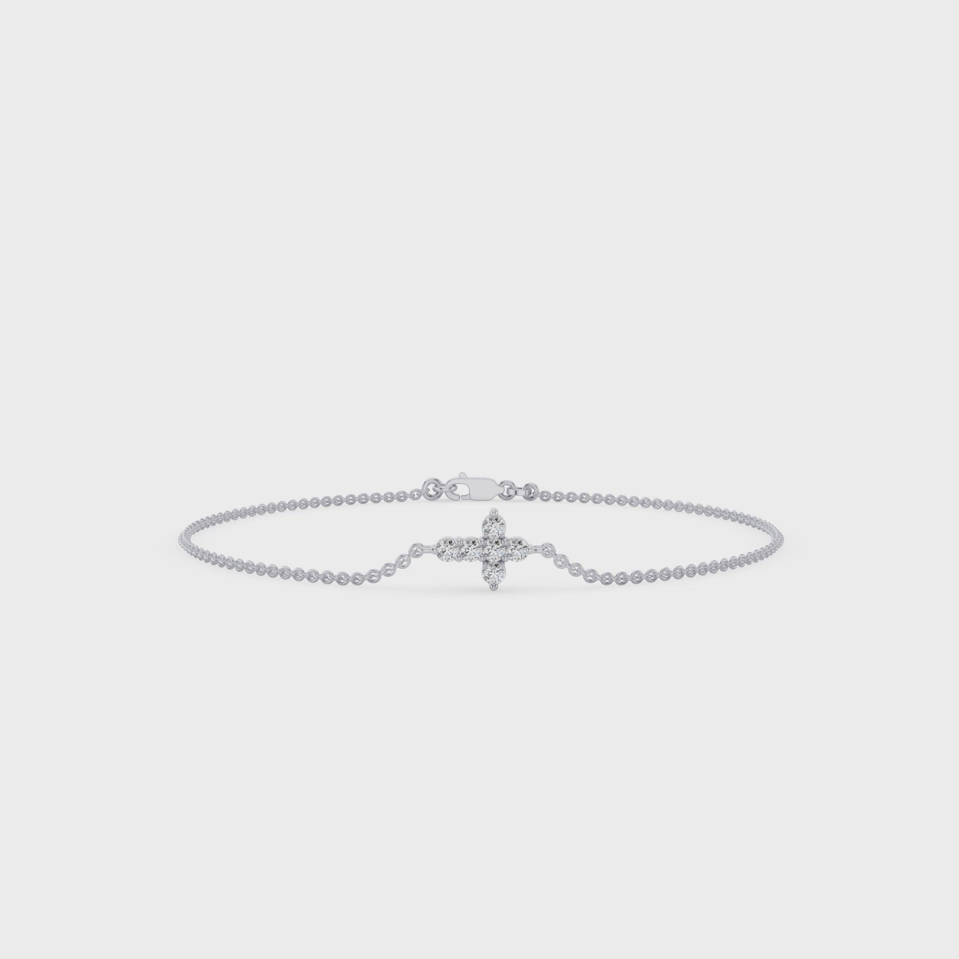 Dainty Diamond Cross Bracelet