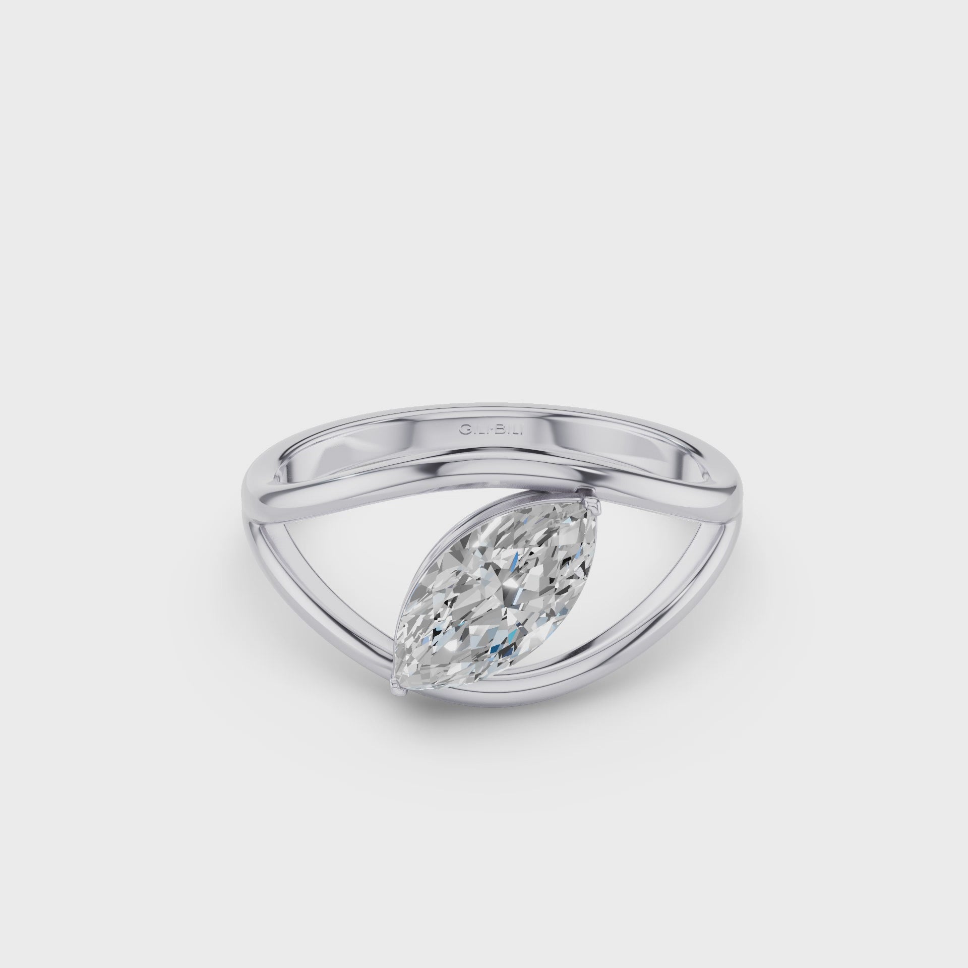 Marquise Lab Grown Diamond Ring Split Shank Design