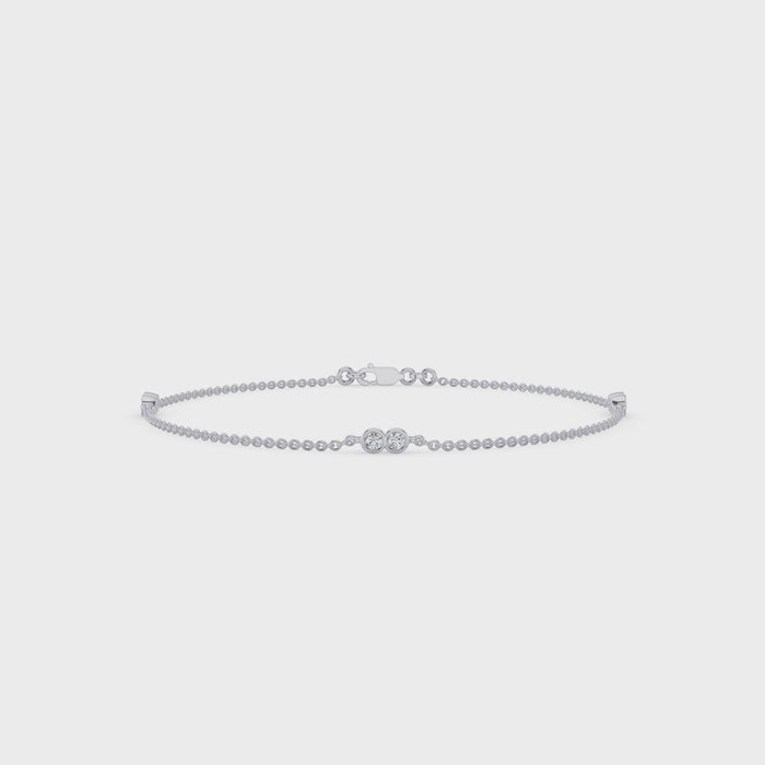 Dainty Six Stone Diamond Bracelet