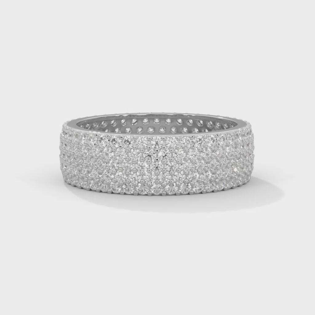 five row wedding Band